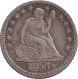 1856 SILVER USA QUARTER DOLLAR - SILVER WORLD COINS - Cambridgeshire Coins