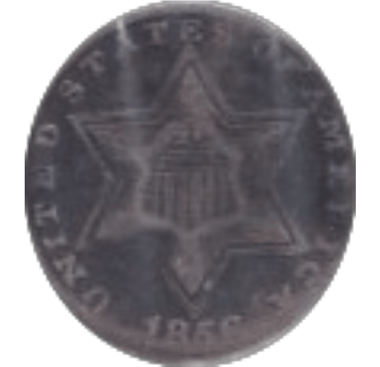 1856 SILVER USA THREE PENCE - SILVER WORLD COINS - Cambridgeshire Coins