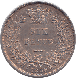 1856 SIXPENCE ( AUNC ) - SIXPENCE - Cambridgeshire Coins