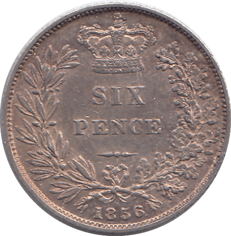 1856 SIXPENCE ( AUNC ) - SIXPENCE - Cambridgeshire Coins