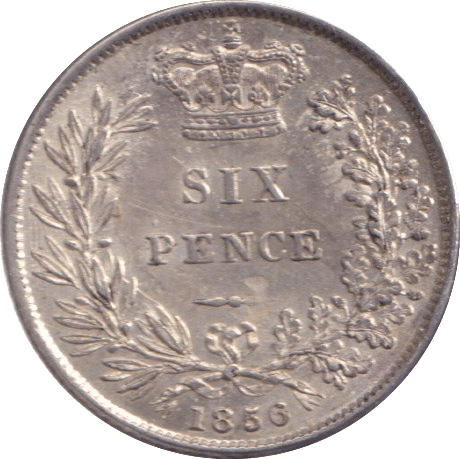 1856 SIXPENCE ( EF ) - WORLD COINS - Cambridgeshire Coins