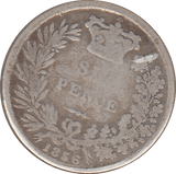 1856 SIXPENCE ( NF ) - SIXPENCE - Cambridgeshire Coins