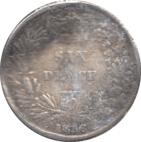 1856 SIXPENCE ( NF ) - SIXPENCE - Cambridgeshire Coins