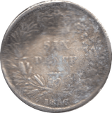 1856 SIXPENCE ( NF ) - SIXPENCE - Cambridgeshire Coins