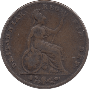 1857 FARTHING ( FINE ) - Farthing - Cambridgeshire Coins