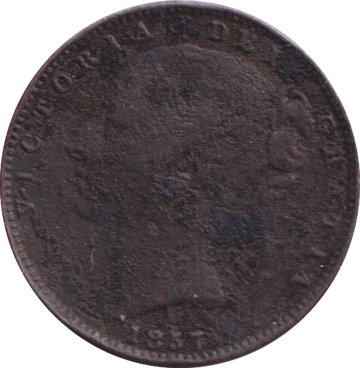 1857 FARTHING ( FINE ) - FARTHING - Cambridgeshire Coins