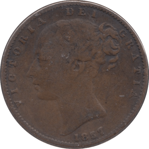 1857 FARTHING ( FINE ) - Farthing - Cambridgeshire Coins