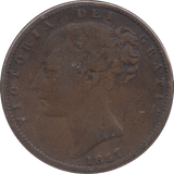 1857 FARTHING ( FINE ) - Farthing - Cambridgeshire Coins