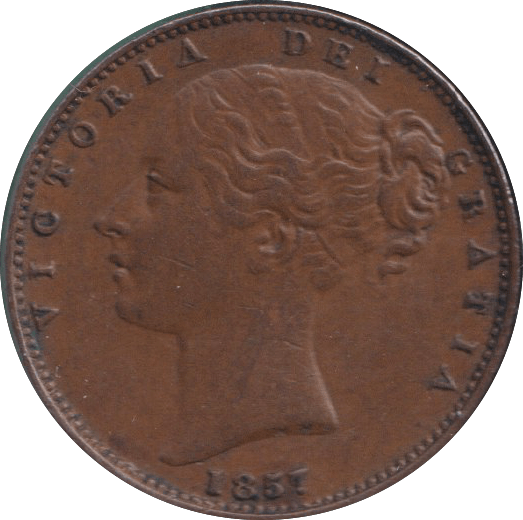 1857 FARTHING ( GVF ) - FARTHING - Cambridgeshire Coins