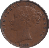 1857 FARTHING ( GVF ) - FARTHING - Cambridgeshire Coins