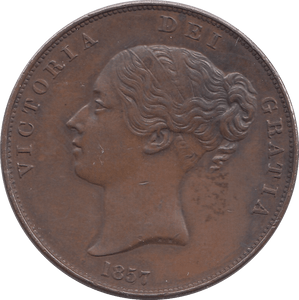 1857 HALFPENNY ( EF ) - HALFPENNY - Cambridgeshire Coins