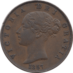 1857 HALFPENNY ( EF ) - HALFPENNY - Cambridgeshire Coins
