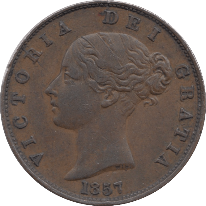 1857 HALFPENNY ( EF ) - HALFPENNY - Cambridgeshire Coins