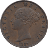 1857 HALFPENNY ( EF ) - HALFPENNY - Cambridgeshire Coins