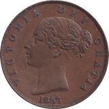 1857 HALFPENNY ( EF ) - HALFPENNY - Cambridgeshire Coins