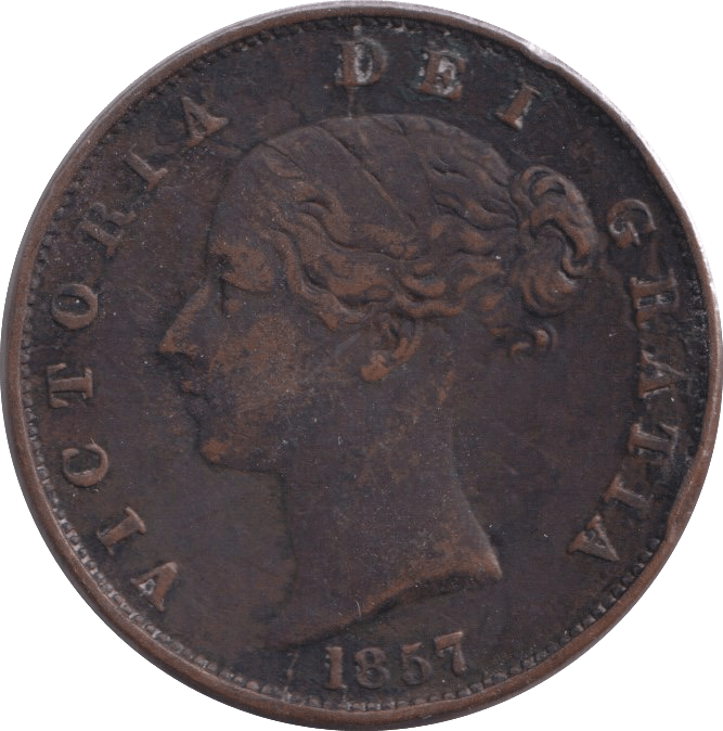 1857 HALFPENNY ( FINE ) - HALFPENNY - Cambridgeshire Coins
