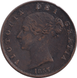 1857 HALFPENNY ( FINE ) - HALFPENNY - Cambridgeshire Coins