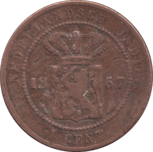 1857 ONE CENT NETHERLANDS - WORLD COINS - Cambridgeshire Coins