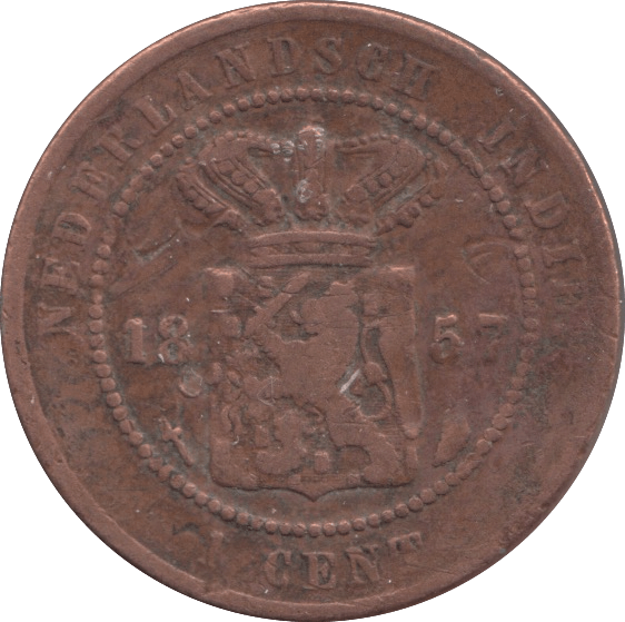1857 ONE CENT NETHERLANDS - WORLD COINS - Cambridgeshire Coins