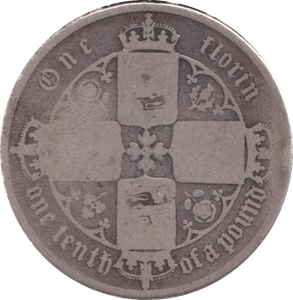1857 ONE FLORIN ( NF ) - FLORIN - Cambridgeshire Coins