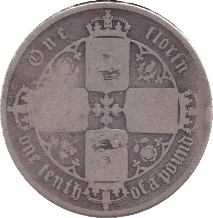 1857 ONE FLORIN ( NF ) - FLORIN - Cambridgeshire Coins
