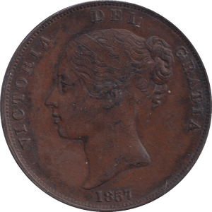 1857 PENNY ( AUNC ) - PENNY - Cambridgeshire Coins