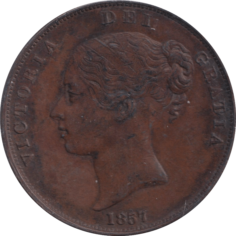 1857 PENNY ( AUNC ) - PENNY - Cambridgeshire Coins