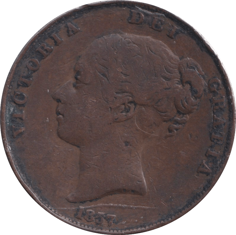 1857 PENNY ( FINE ) - PENNY - Cambridgeshire Coins