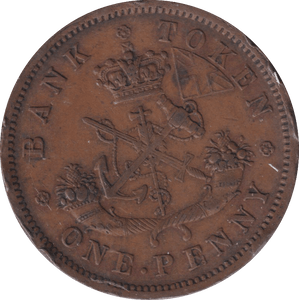1857 PENNY TOKEN CANADA - WORLD COINS - Cambridgeshire Coins