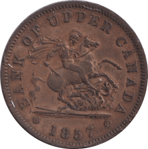 1857 PENNY TOKEN CANADA - WORLD COINS - Cambridgeshire Coins