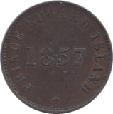 1857 PRINCE EDWARD ISLAND HALFPENNY TOKEN - HALFPENNY TOKEN - Cambridgeshire Coins