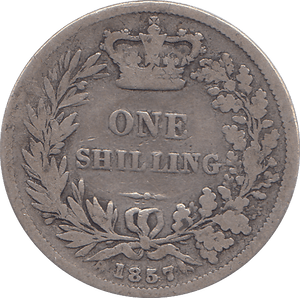 1857 SHILLING ( F ) - SHILLING - Cambridgeshire Coins