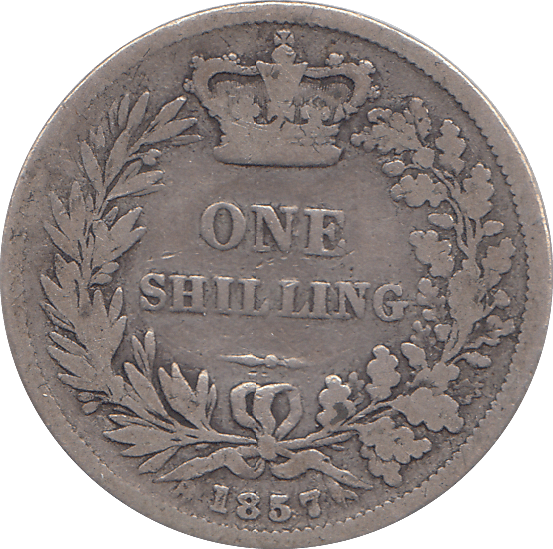 1857 SHILLING ( F ) - SHILLING - Cambridgeshire Coins