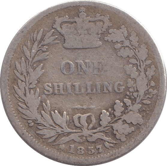 1857 SHILLING ( FAIR ) - SHILLING - Cambridgeshire Coins