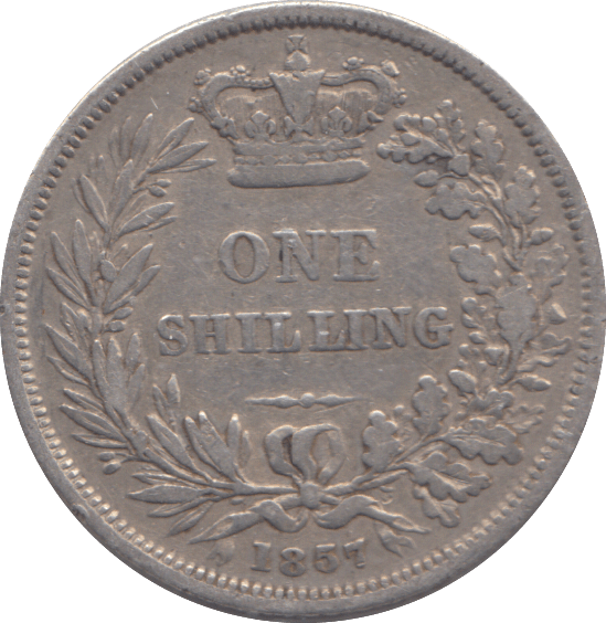 1857 SHILLING ( FINE ) - SHILLING - Cambridgeshire Coins