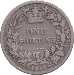 1857 SHILLING ( NF ) - SHILLING - Cambridgeshire Coins