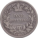 1857 SHILLING ( NF ) - SHILLING - Cambridgeshire Coins
