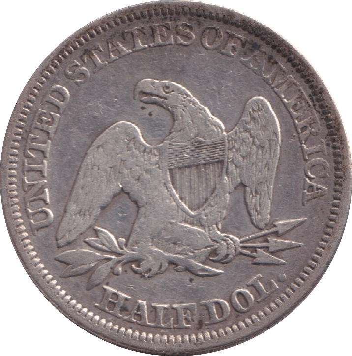 1857 SILVER HALF DOLLAR USA - SILVER WORLD COINS - Cambridgeshire Coins