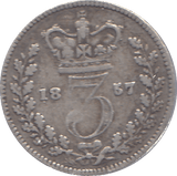 1857 THREEPENCE ( FINE ) - THREEPENCE - Cambridgeshire Coins