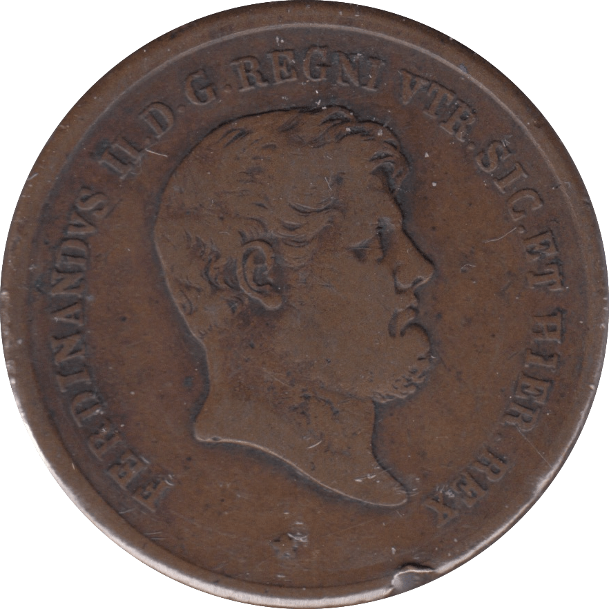 1858 10 TORNESI ITALY - WORLD COINS - Cambridgeshire Coins