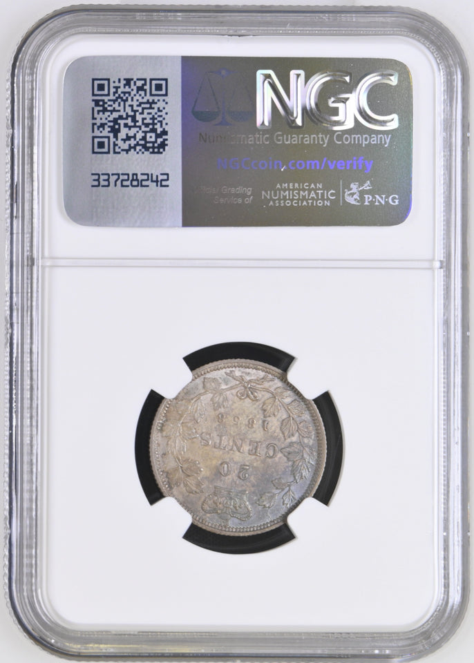 1858 20C CANADA AU 55 - NGC OTHER COINS - Cambridgeshire Coins