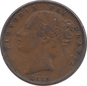 1858 FARTHING ( FINE ) - Farthing - Cambridgeshire Coins