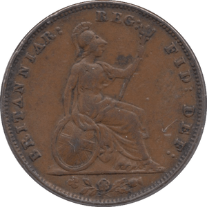 1858 FARTHING ( FINE ) - Farthing - Cambridgeshire Coins