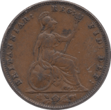 1858 FARTHING ( FINE ) - Farthing - Cambridgeshire Coins