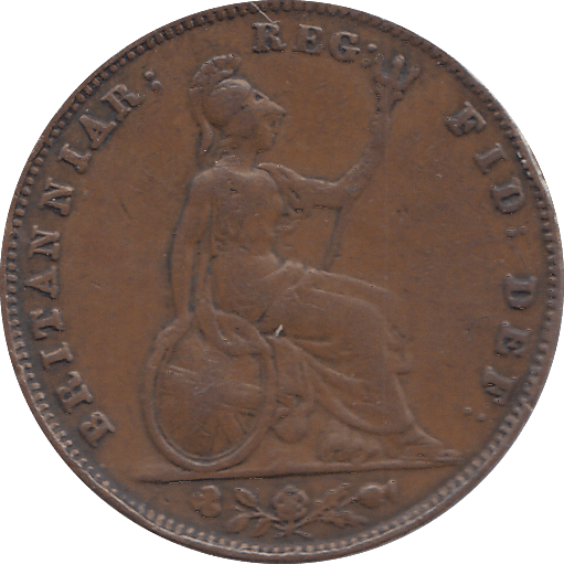 1858 FARTHING ( GVF ) - FARTHING - Cambridgeshire Coins