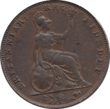 1858 FARTHING ( GVF ) - FARTHING - Cambridgeshire Coins