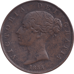1858 HALFPENNY ( GF ) - HALFPENNY - Cambridgeshire Coins