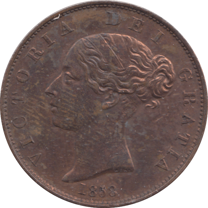 1858 HALFPENNY ( GF ) - HALFPENNY - Cambridgeshire Coins
