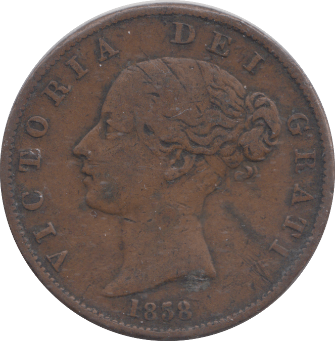 1858 HALFPENNY ( GF ) - HALFPENNY - Cambridgeshire Coins