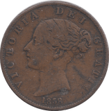 1858 HALFPENNY ( GF ) - HALFPENNY - Cambridgeshire Coins